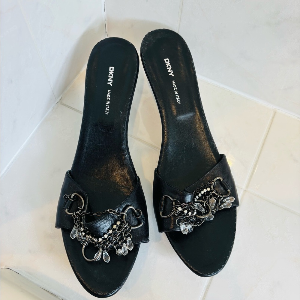DKNY Black Women's Slide Sandals